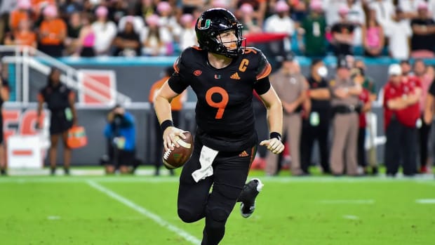 Miami quarterback Tyler Van Dyke